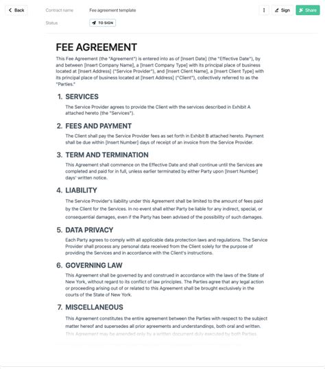 Your Agreement & Fees .